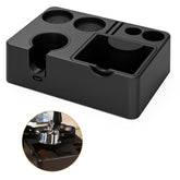 Meion Espresso Tamping Station front view keeps tampers and portafilters within reach.