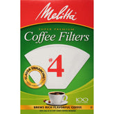 Melitta cone coffee filter white 4 100 count for clean extraction