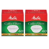 Melitta Java Jig 2-pack packaging closeup showing eco-friendly coffee filters.