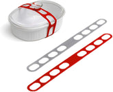 Mella Lid Latch universal fit secures lids on a crockpot while traveling