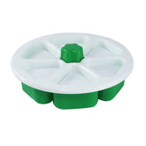 Melostu 6-cavity triangle sushi mold — front view with six neat rice balls.