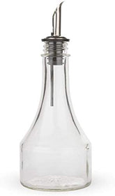 Melostu KegWorks glass syrup bottle with stainless steel pourer, clear and precise for syrups.