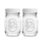 MEM WORLDSHOP regular mouth 16 oz jar pack showing clear glass for easy content visibility.