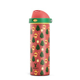 Meoky 24oz Christmas bottle with festive pattern keeps beverages chilly and seasonal