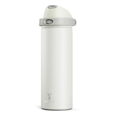 Meoky 24 oz ivory bottle with 2-in-1 lid for on-the-go hydration.