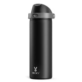 Meoky 24oz insulated bottle with 2-in-1 lid for versatile sipping on the go.
