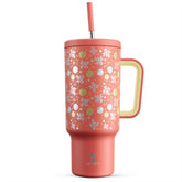 Meoky 40oz Christmas tumbler with handle and straw for cozy cocoa on cold days