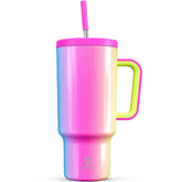 Meoky 40oz tumbler with handle offers a comfortable grip for on-the-go hydration.