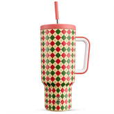 Meoky Christmas 40 oz tumbler front view keeps drinks at the right temperature