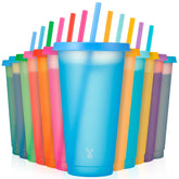 Meoky color changing cups with lids 24 oz for cold drinks