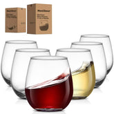 Meolibour large stemless wine glass set of six for elegant tastings