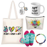 Mepase tote bag with vibrant art patterns, ideal for carrying art supplies