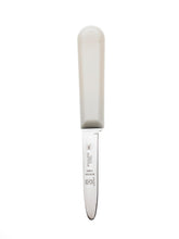 Mercer Culinary clam knife with poly handle, durable high-carbon steel blade for quick, safe openings.