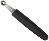 Mercer Culinary melon baller with 3/8-inch black handle for precise garnishes.