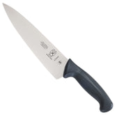 Mercer Culinary Millennia blade close-up highlighting a sharp edge for precise slicing.