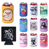 Merrypuls 12-pack funny can coolers collage design keeps drinks cold at gatherings