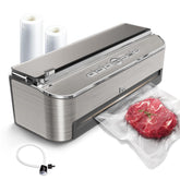 Mesliese vacuum sealer front view for fresh meal prep and compact storage