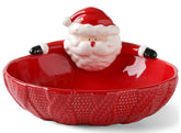Metahom 8-inch Santa candy bowl with hand-painted design for festive snacks.