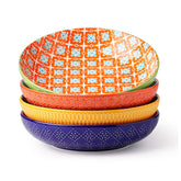Metahom ceramic bowls with cheerful outside patterns brighten dinners and inspire color in meals
