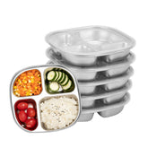 MFBJXC 5-pack plates with lids for organized, on-the-go meals.