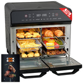 MFVV 24Qt dual-zone oven front view, ideal for family meals