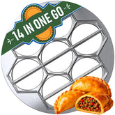 MHH Ravioli & Empanada Maker in use delivering even pocket shapes.