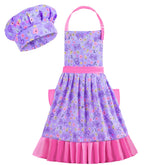 MHJY kids apron with floral pleats for stylish baking.