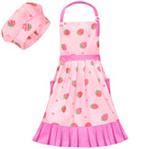 MHJY Kids apron set with unicorn print keeps young chefs clean during cooking.