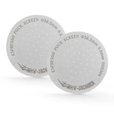 MHW-3BOMBER puck screen close-up highlighting 0.8mm thickness for precise filtration.