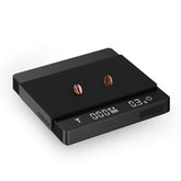 MHW-3BOMBER espresso scale front view with LCD display for precise weighing.