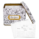 Mia + Esme recipe box with dividers for easy recipe organization.