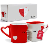 MIAMIO coffee mugs set red — durable ceramic ideal for daily use.