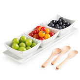 Miamolo ceramic chip and dip bowls set for elegant appetizers