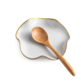 Miamolo spoon rest for stove top in beige keeps drips off counters