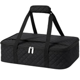 MIAOJIE dual-deck insulated casserole carrier keeps meals warm during travel.