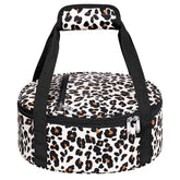 MIAOJIE leopard round insulated casserole carrier keeps hot meals ready to serve