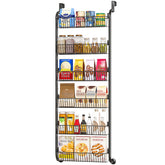 MIAOLI over-the-door pantry organizer with six-tier spice rack saves kitchen space