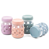MICEBAY 16oz overnight oats container with silicone sleeve for secure grip and durability