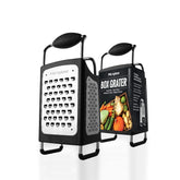 Microplane four‑sided box grater with slicer blade for fast prep