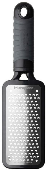Microplane Home Series coarse grater front view with ultra-sharp USA blades for precise grating