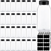 Mifoci square 16 oz spice jars arranged for organized pantry storage.