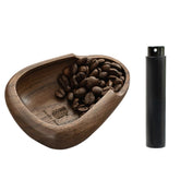 Migaku Home walnut dosing cup with precise espresso portions for consistent mornings