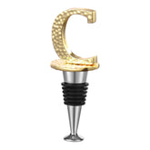Miicol gold monogram C wine stopper adds a personalized touch and helps identify your bottle