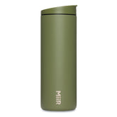 MiiR Flip Traveler 16oz tumbler with double-wall insulation keeps drinks hot or cold.