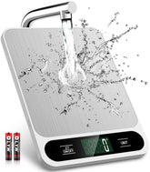 Mik-Nana Food Scale white front view with bright display for precise baking