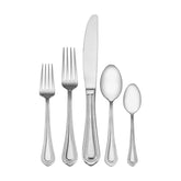 Mikasa Regent Bead flatware on table display shows timeless elegance.