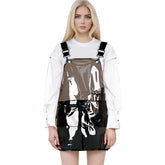Miki Well upgraded hair stylist apron with transparent material for easy visibility and waterproof protection.