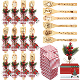 Mimorou Christmas bamboo utensils set with spoons for festive cooking.