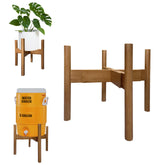 MinBoo adjustable dispenser stand shows a 9-14.5 inch width for versatile jug sizes.