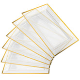 Mint Living clear gold-rim serving tray for elegant wedding desserts